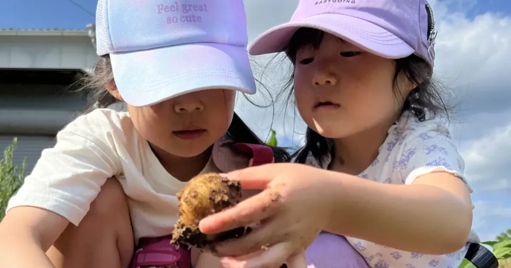 農園で農作業する子どもたち - mino-LL